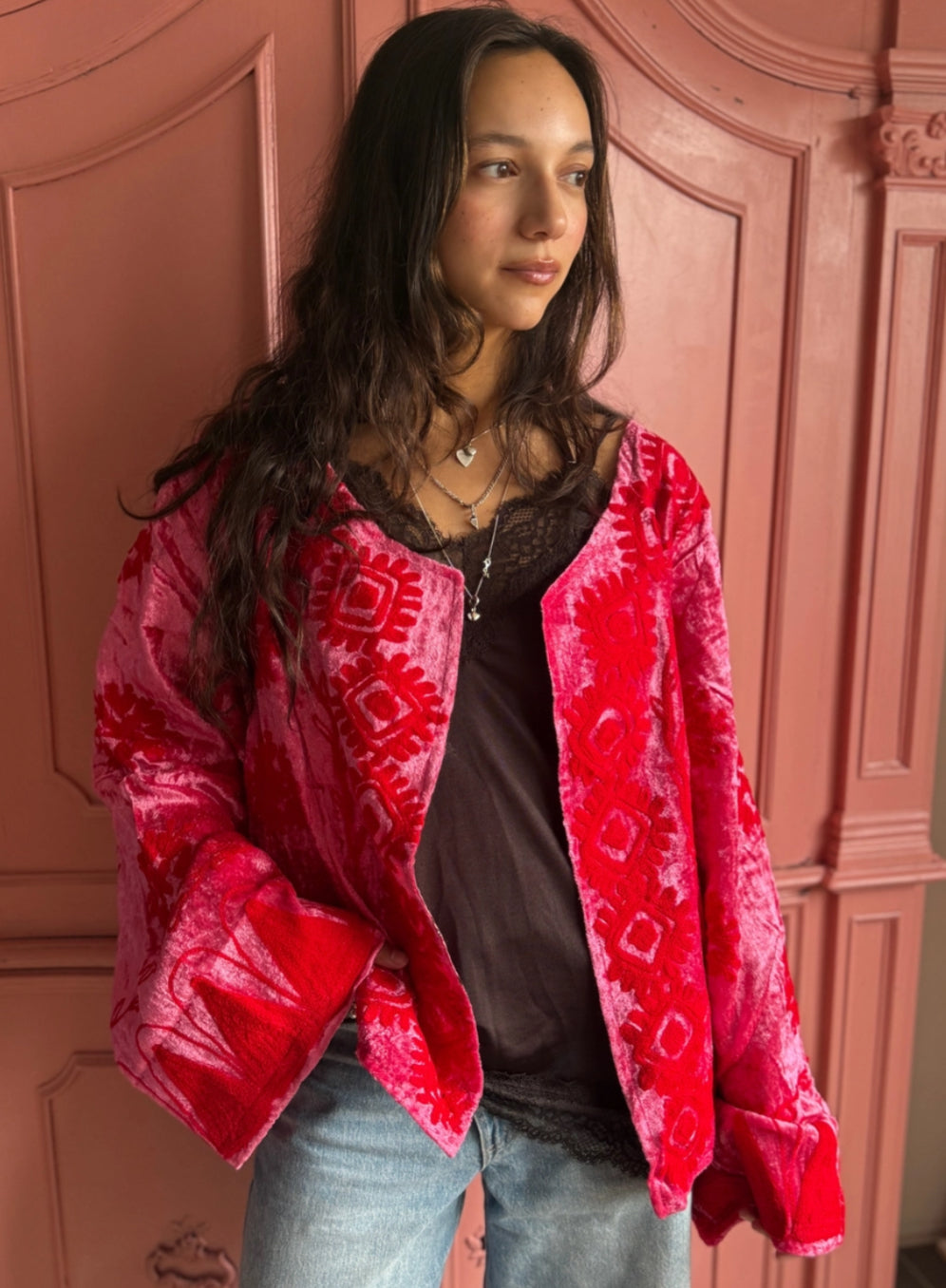 HANDMADE VELVET JACKET - 10-16