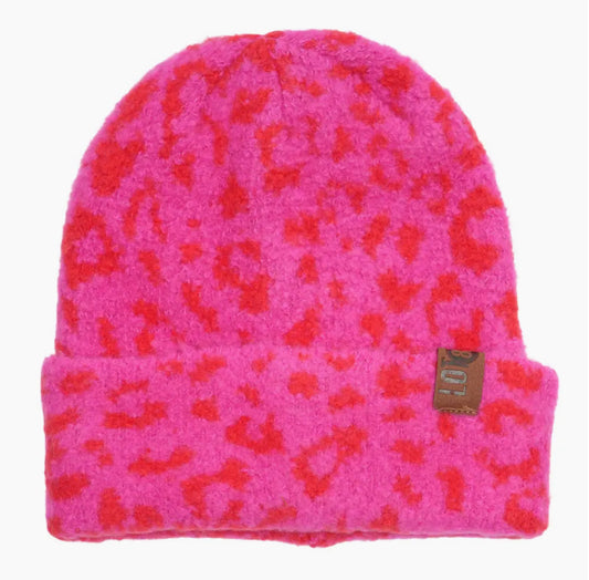 LEOPARD PRINT BEANIE