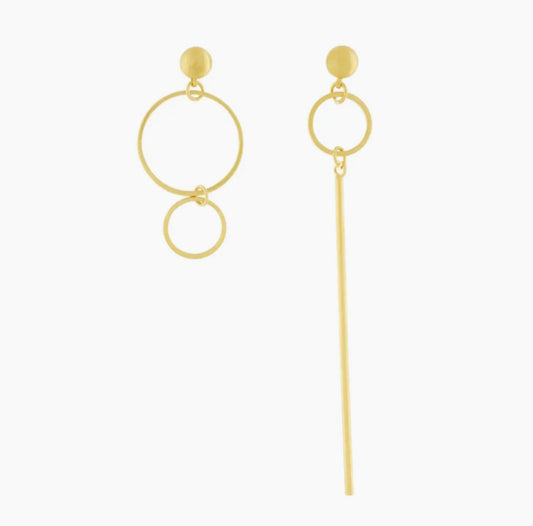 DNSK ASYMMETRIC EARRINGS