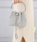 SILVER CRYSTAL OCCASION BAG