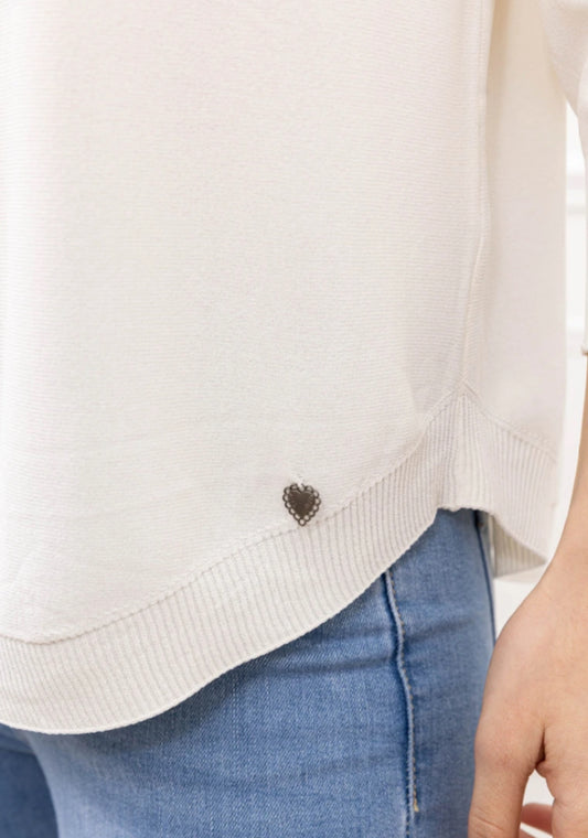 *SALE* CURVED HEM LIGHT KNIT - 8-16 - BEIGE