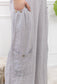 CARGO LINEN PANTS - 10-16 - GREY
