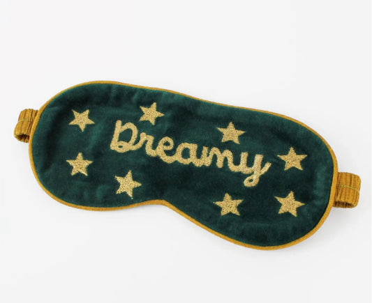 VELVET HAND EMBROIDERED EYE MASK