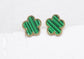 GREEN PETAL STUDS