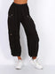 CARGO LINEN PANTS - 10-16 - BLACK