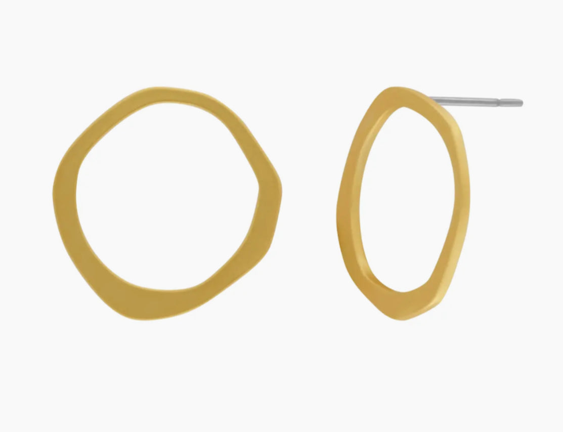 DNSK - STUD CIRCLE EARRINGS