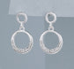 CRYSTAL CIRCLE STUD EARRINGS- SILVER