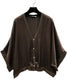SATIN CARDI - 10-16 - CHOCOLATE