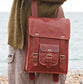 100% LEATHER SATCHEL STYLE BACKPACK. - HANDMADE IN INDIA - holds up to 13inch laptop/tablet