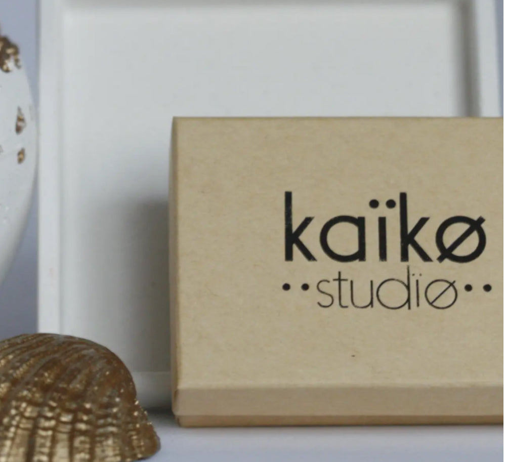 KAIKO - BRASS BEAD HOOP EARRINGS - GOLD PLATED
