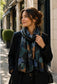 LEAF PRINT FOIL SCARF
