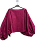 COTTON BLEND PUFF SLEEVE - 10-16 - MERLOT