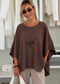 OVERSIZED TOP - 14-18 - CHOCOLATE