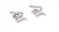 DIAMANTÉ SNAKE STUDS - SILVER