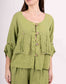 LINEN MESH DETAIL JACKET - 10-16 - LIME