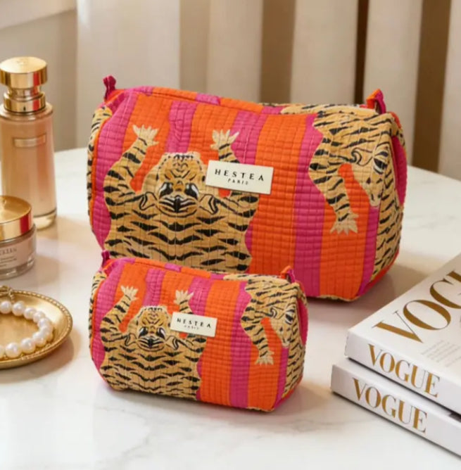 VELVET TIGER POUCH - 2 SIZES