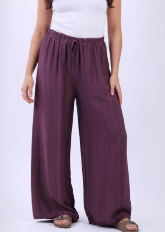 MULBERRY LIGHT PALAZZO PANTS - 10-14