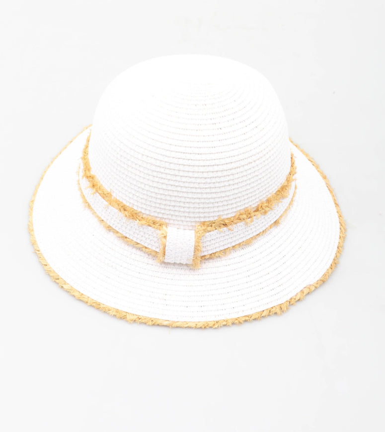 STRAW CLOCHE HAT