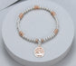 ROSE GOLD & SILVER ELASTIC TREE OF LIFE BRACELET