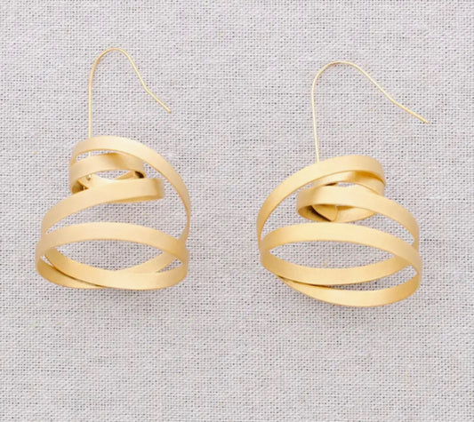 STAINLESS STEEL SPIRAL EARRINGS