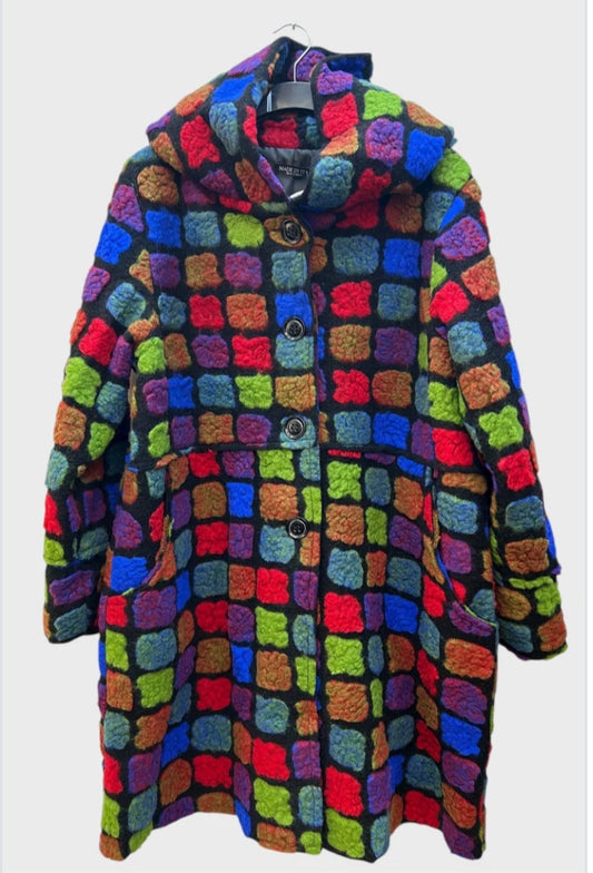 LUXE WOOL COAT WITH HOOD - 10-16