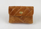EMBOSSED LEATHER CARD WALLET