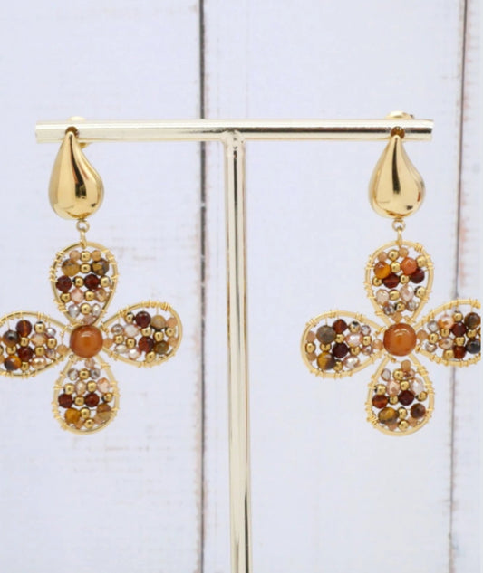BEAD STATEMENT EARRINGS