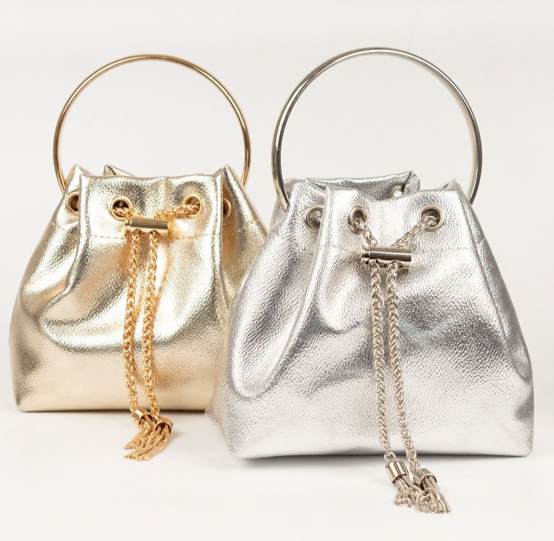 METALLIC SILVER OCCASION BAG