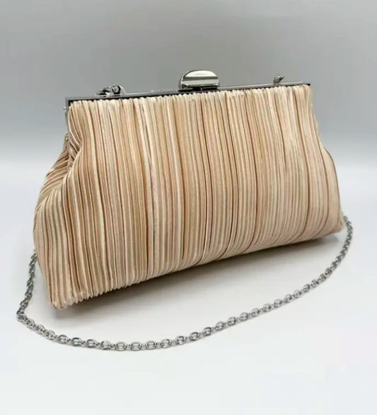PLEAT OCCASION BAG - GOLD