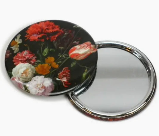 FLOWER STILL LIFE POCKET MIRROR