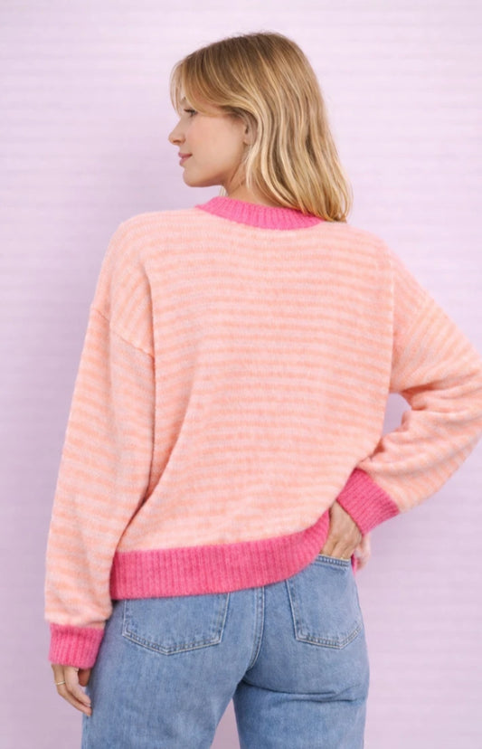 ALPACA BLEND STRIPE KNIT - 10-16