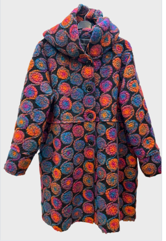 LUXE WOOL COAT WITH HOOD - 10-16