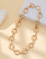 T-BAR CIRCLE LINK NECKLACE- GOLD