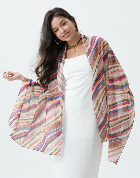 COTTON STRIPE SCARF