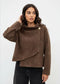 SIDE TIE COAT - 10-16 - CHOCOLATE