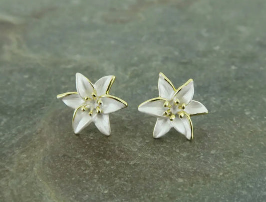 LILY GOLD PLATED HAND ENAMELLEDSTUD EARRINGS