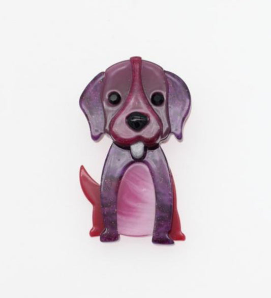 DOG RESIN PIN BROOCH