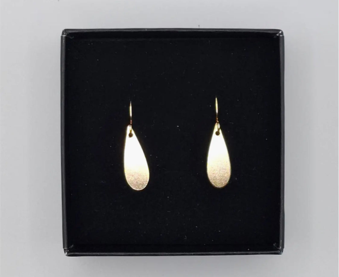 AURALINA BRASS TEARDROP EARRINGS