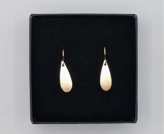 AURALINA BRASS TEARDROP EARRINGS