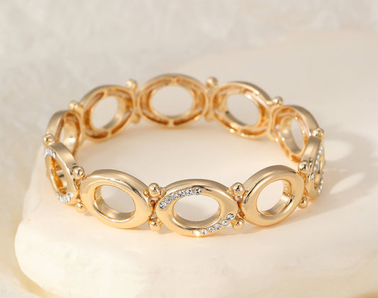 STRETCH DIAMANTÉ BRACELET - GOLD