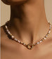 PEARL & STONE NECKLACE - PINK