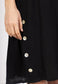 COTTON/LINEN BLEND BUTTON DETAIL DRESS - 8-12 - BLACK