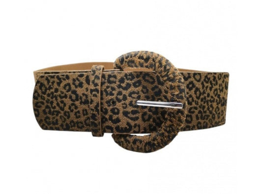 ANIMAL PRINT ELASTIC BACK BELT - 2 SIZES