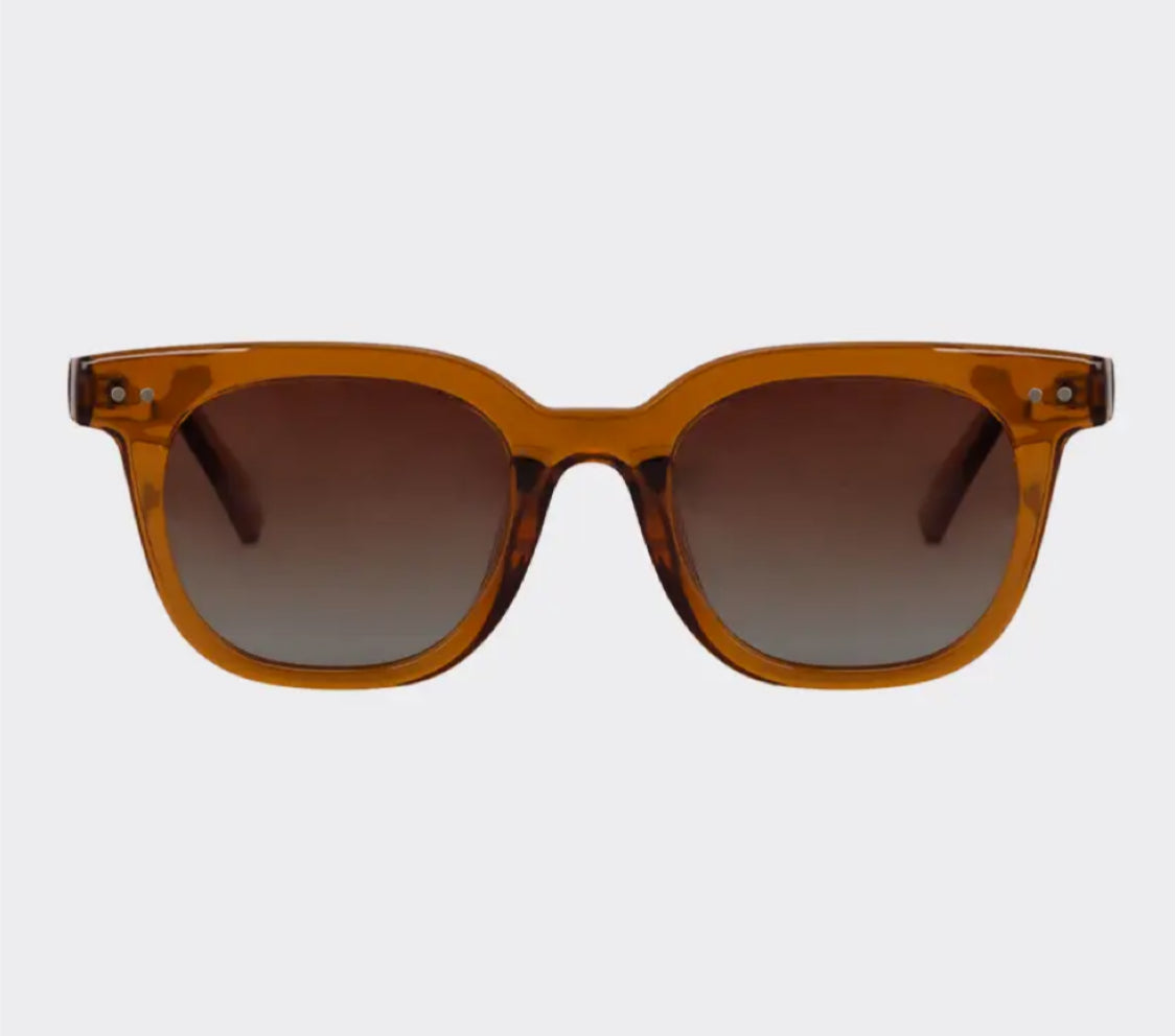 POLARIZED SUNGLASSES- CAMEL - BROWN LENS