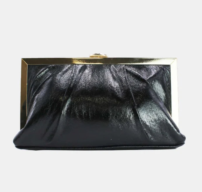 RUCHED OCCASION BAG - BLACK