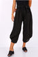 TULIP HEM LINEN PANTS - 10-16 - BLACK