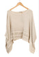 COTTON LINEN DRAPE TOP - 10-16 - BEIGE
