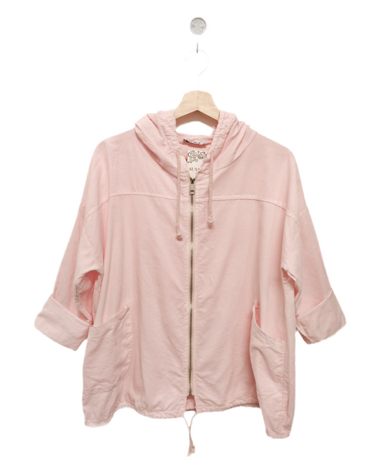 COTTON ZIP JACKET - 8-14 - PINK
