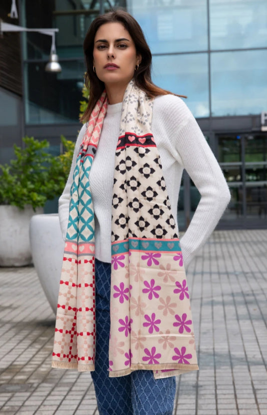 DOUBLE SIDED PRINT SCARF