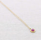 STONE CIRCLE PENDANT NECKLACE- FUSCHIA